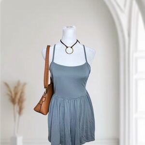 Forever 21 Sleeveless Smocked Back Babydoll Romper Size L